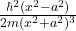 \frac{\hbar^2(x^2-a^2)}{2m(x^2+a^2)^3}